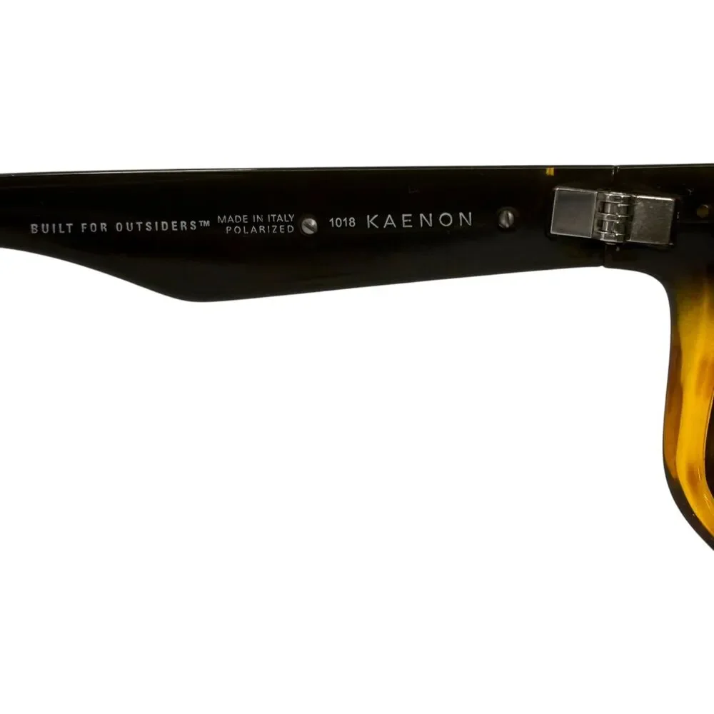Kaenon Burnet Polarized Sunglasses Matte Black + Tortoise Pacific Blue Mirror